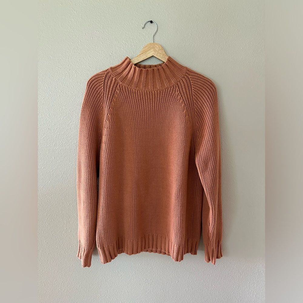 Orvis Salmon Pink Cowl Neck Sweater